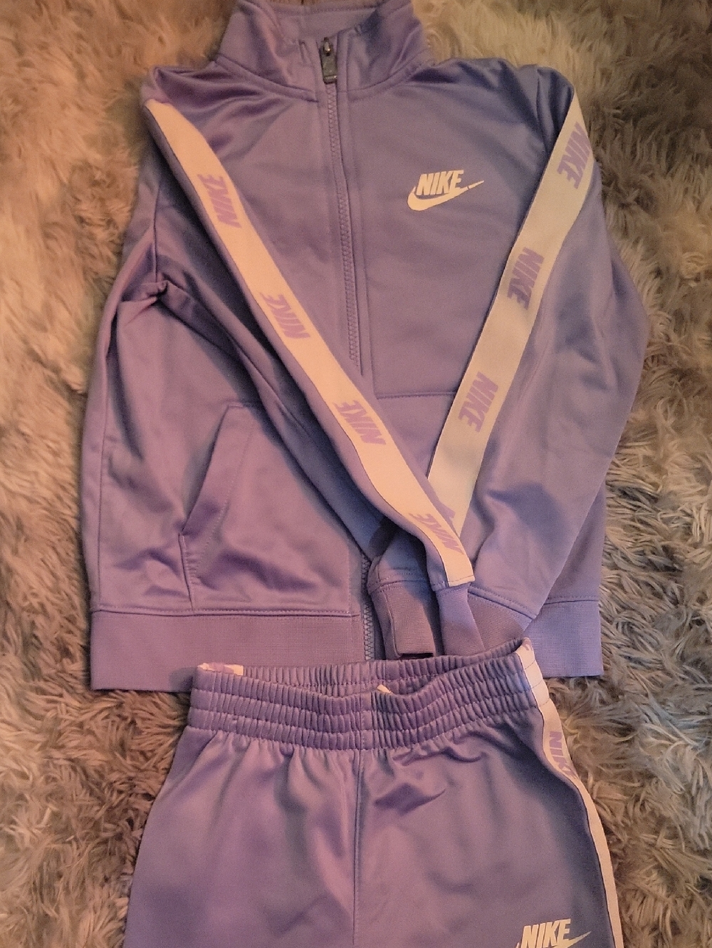 Nike Lilac Track Jacket and Pants with White Logos